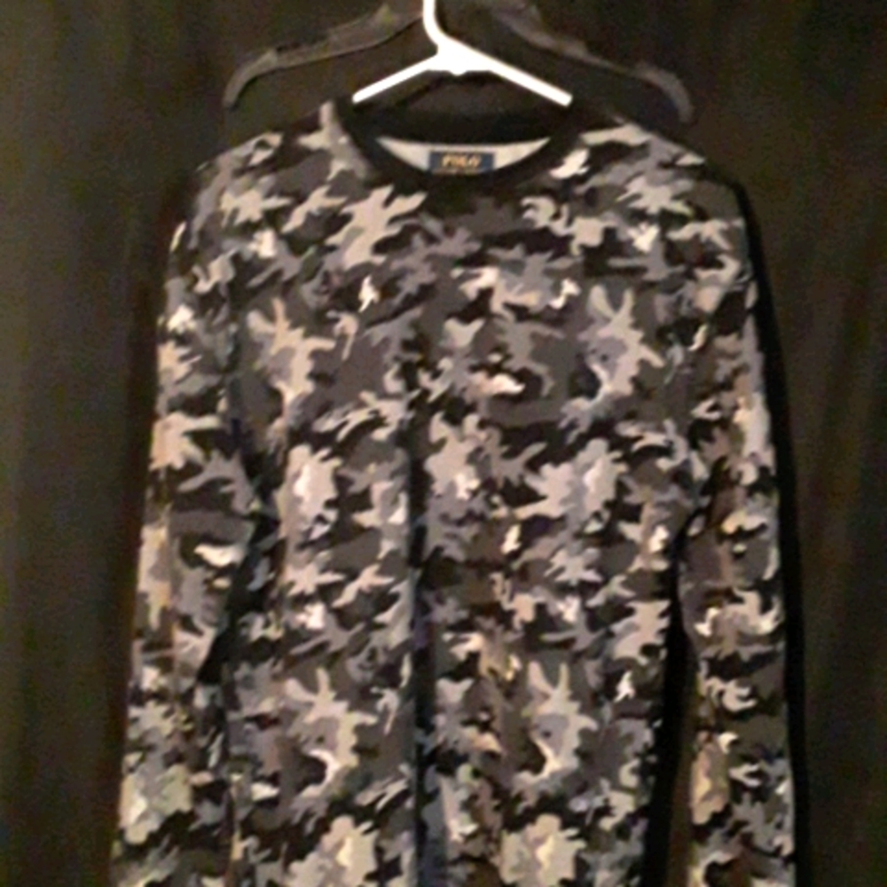 Men's long sleeve winter polo shirt.